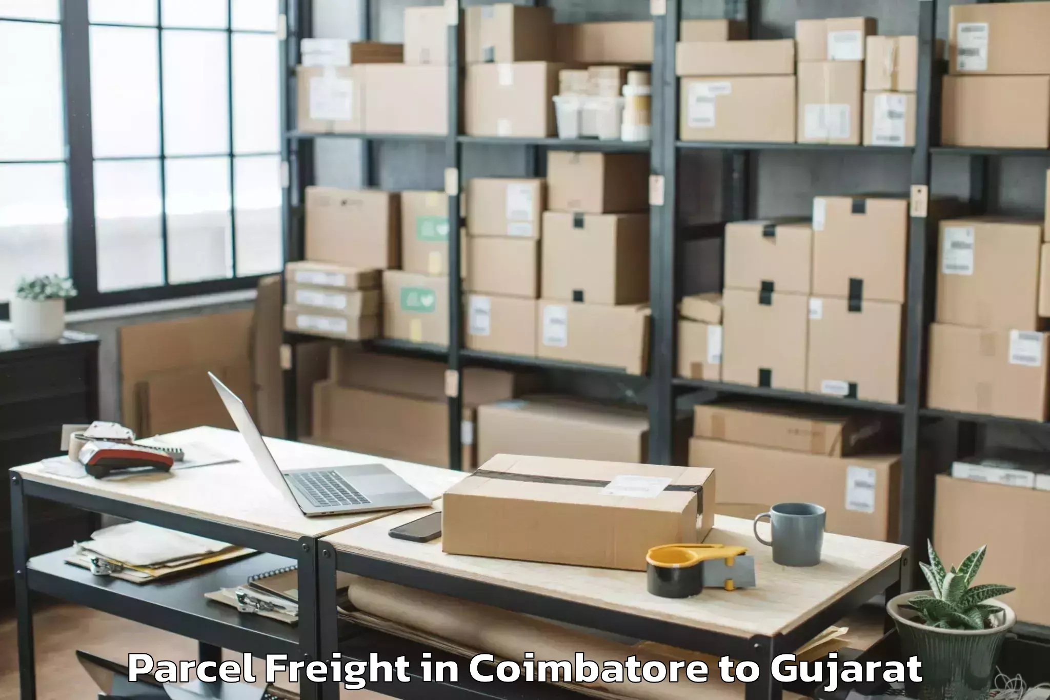 Get Coimbatore to Kamdhenu University Gandhinaga Parcel Freight